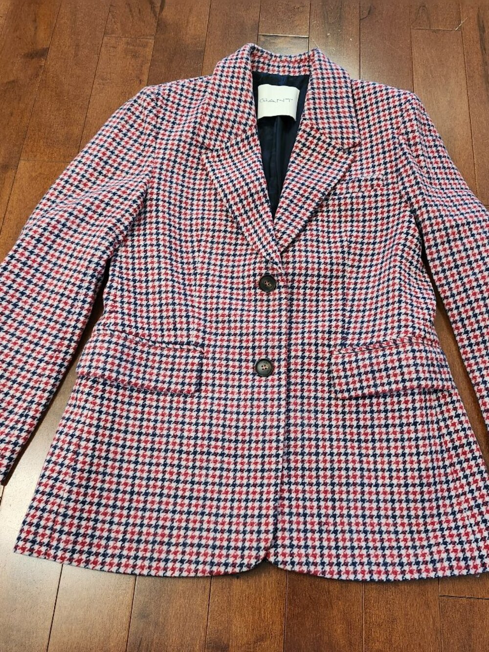 Gant houndstooth women's wool blazer in size US 6